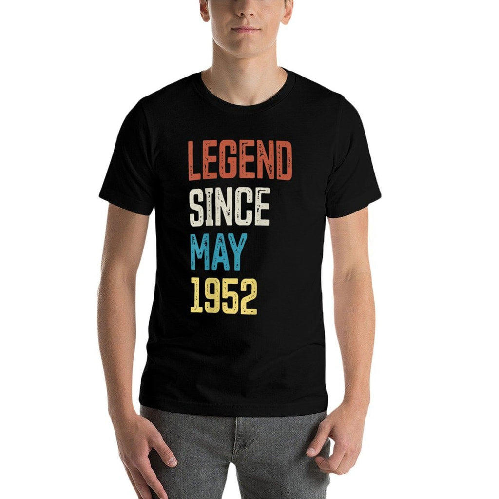 70th Birthday Vintage Born in May 1952 Birthday  Lightweight T-Shirt