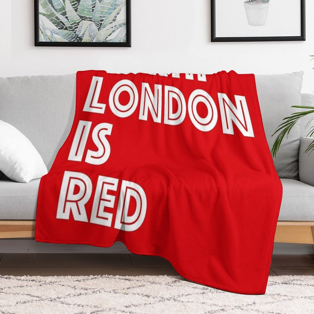 North London Is Red Machine-washable Throw Blanket
