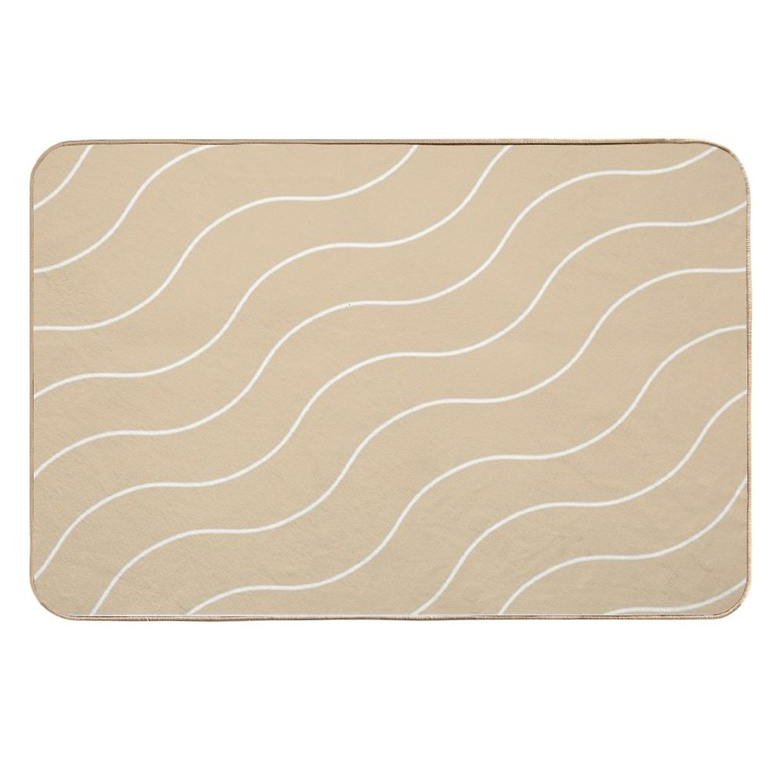 Cute Brown Squiggly Lines Aesthetic Items  Multi-Purpose Bath Mat
