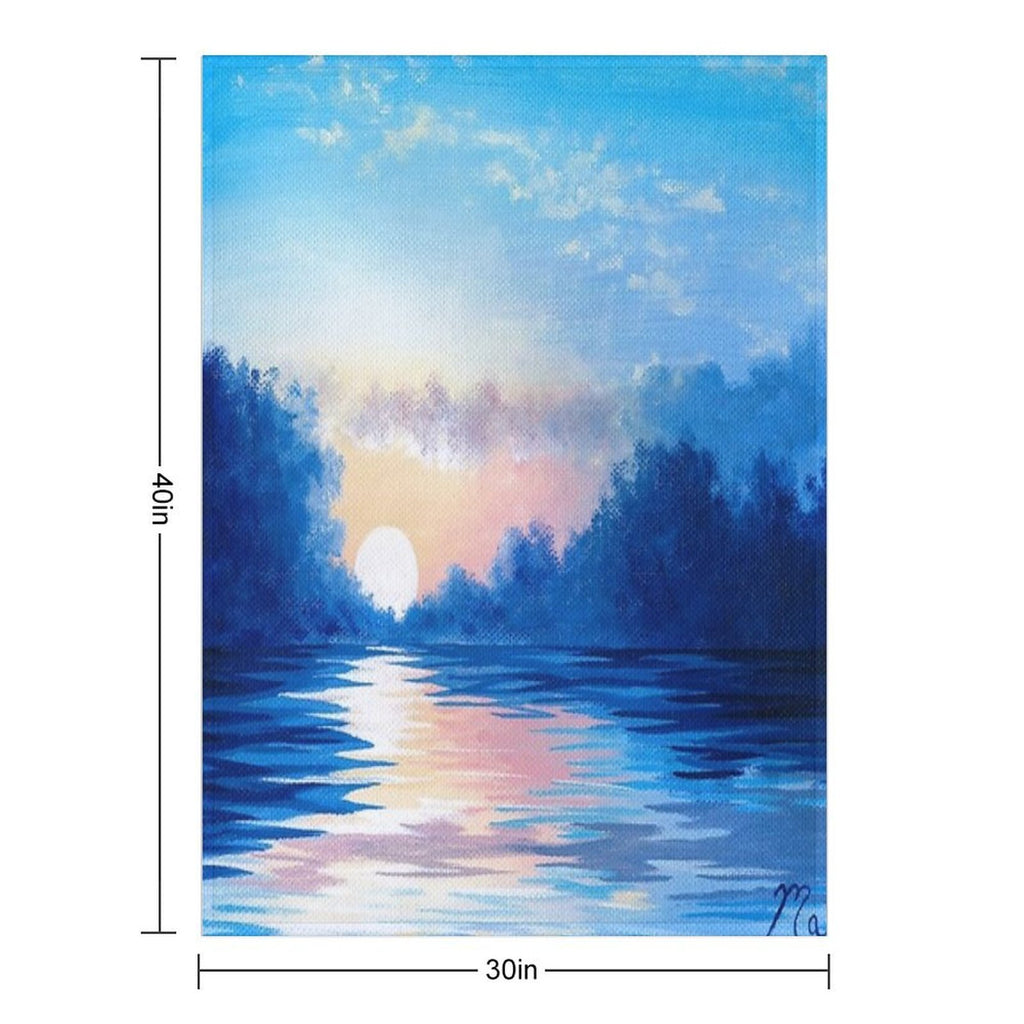 Blue Daybreak Durable Throw Blanket