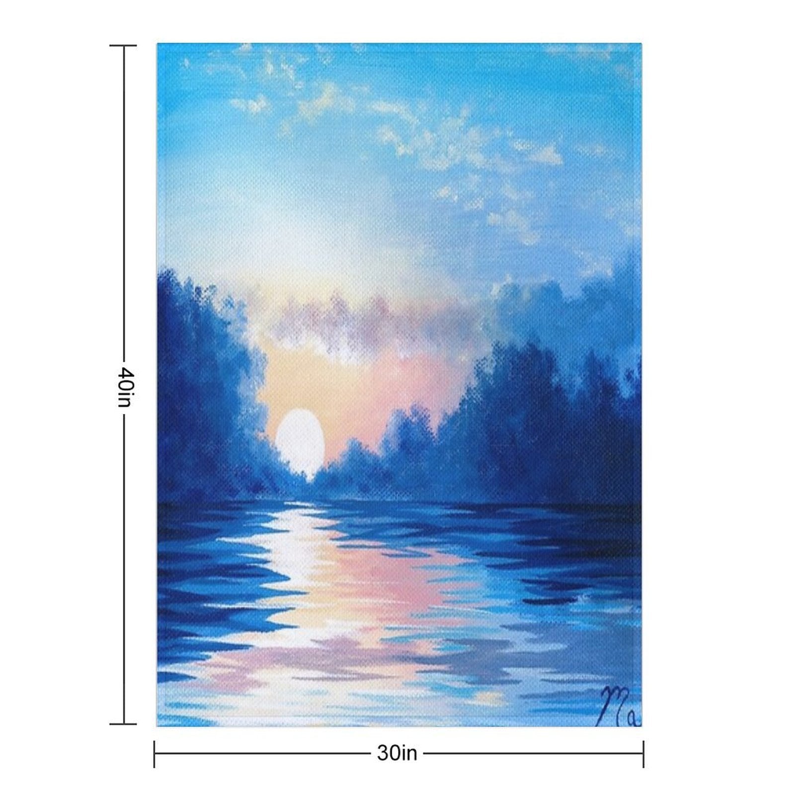 Blue Daybreak Durable Throw Blanket