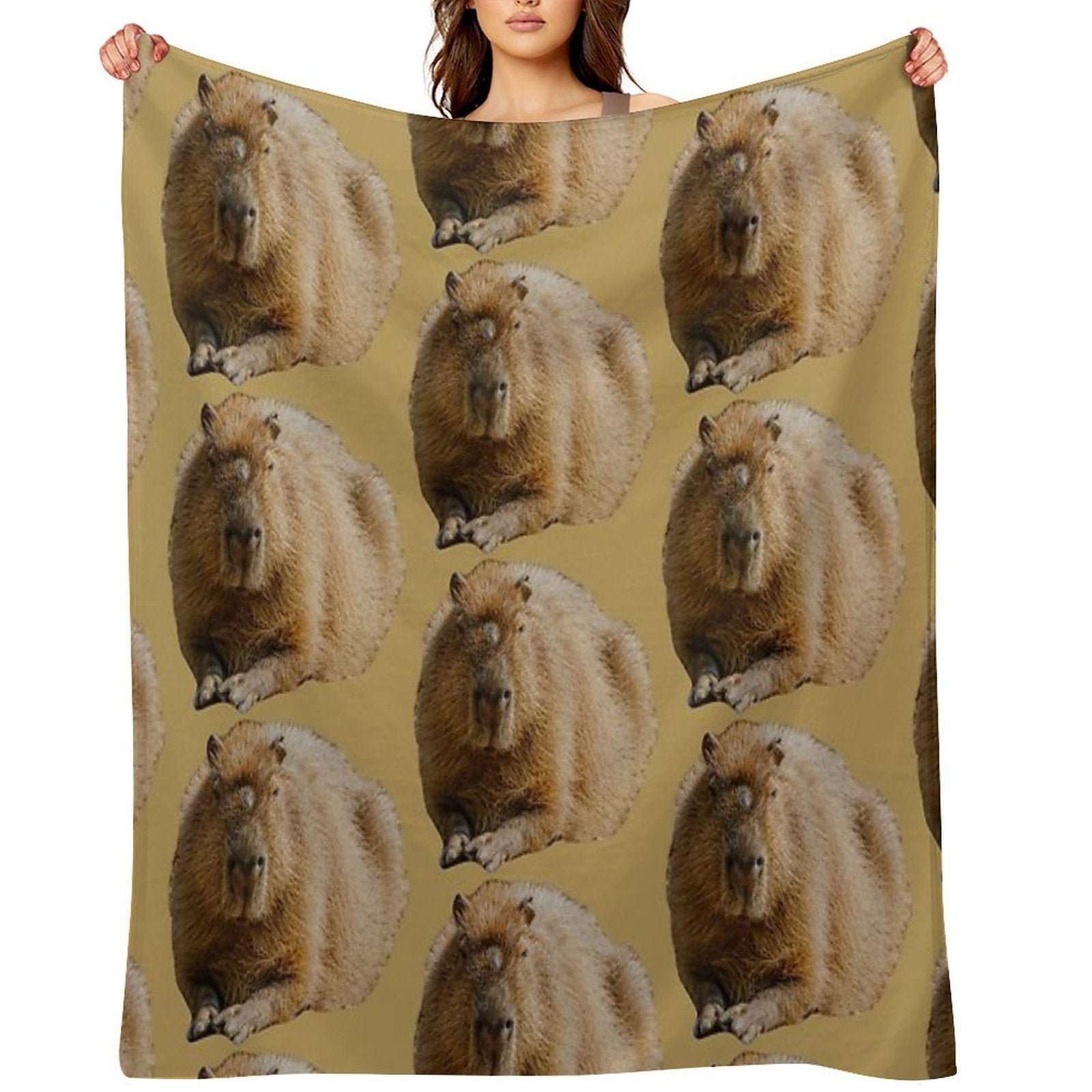 Capybara Dozing in The Sunshine Comfort Throw Blanket