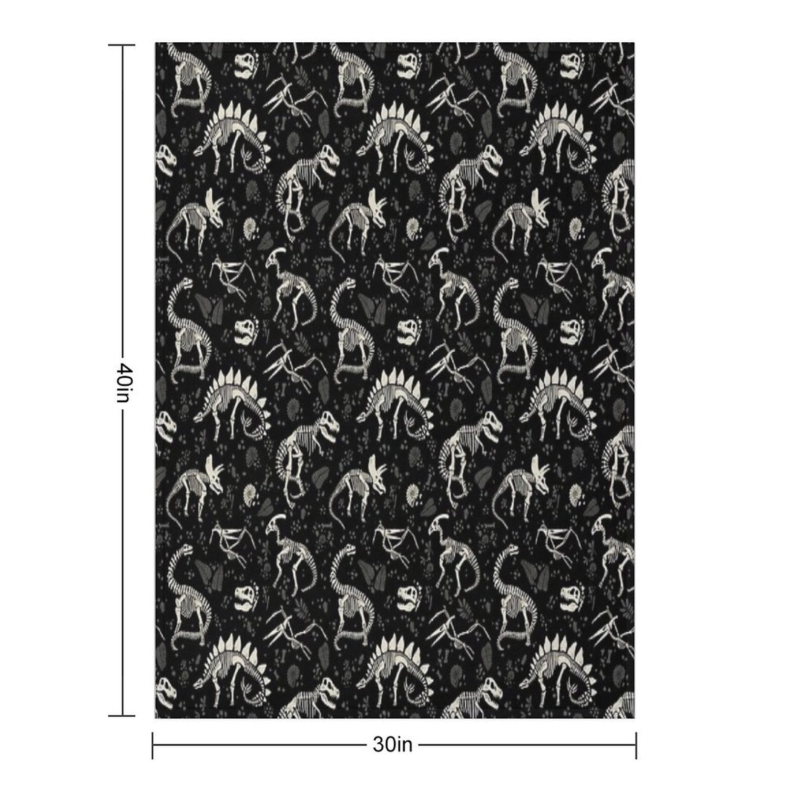 Excavated Dinosaur Fossils Machine-washable Throw Blanket