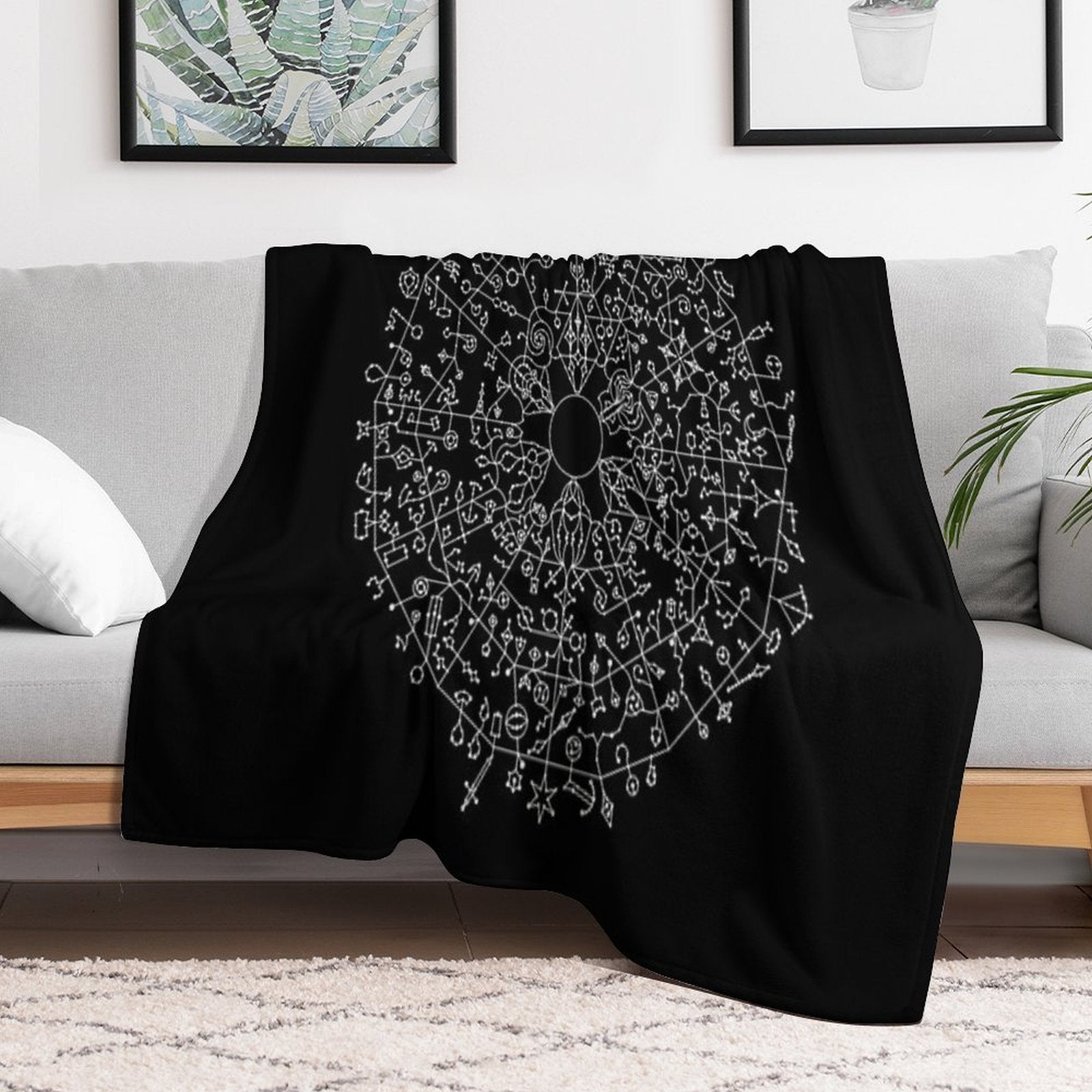 Path of Exile 2 Passive Skill Tree (white) Compact Throw Blanket