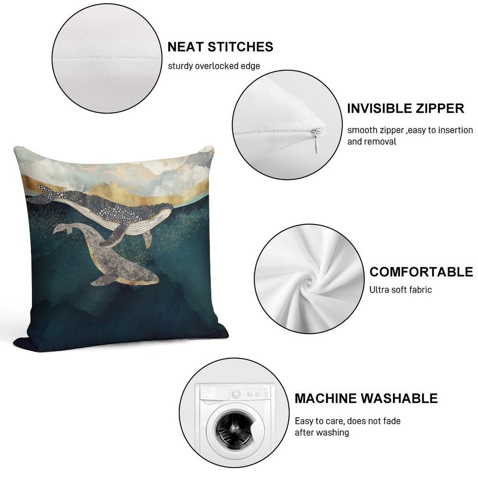 Bond II Soft Home Decor Throw Pillow