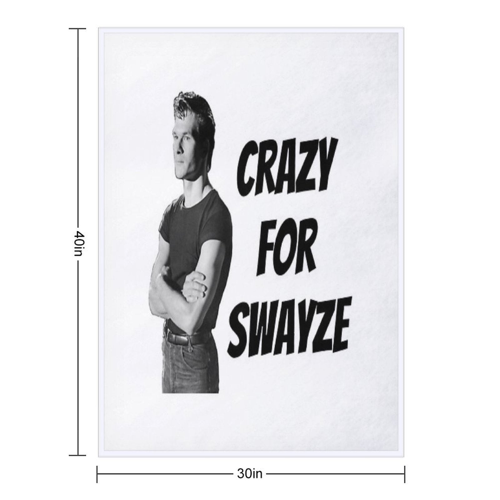 Crazy for Swayze Comfort Throw Blanket