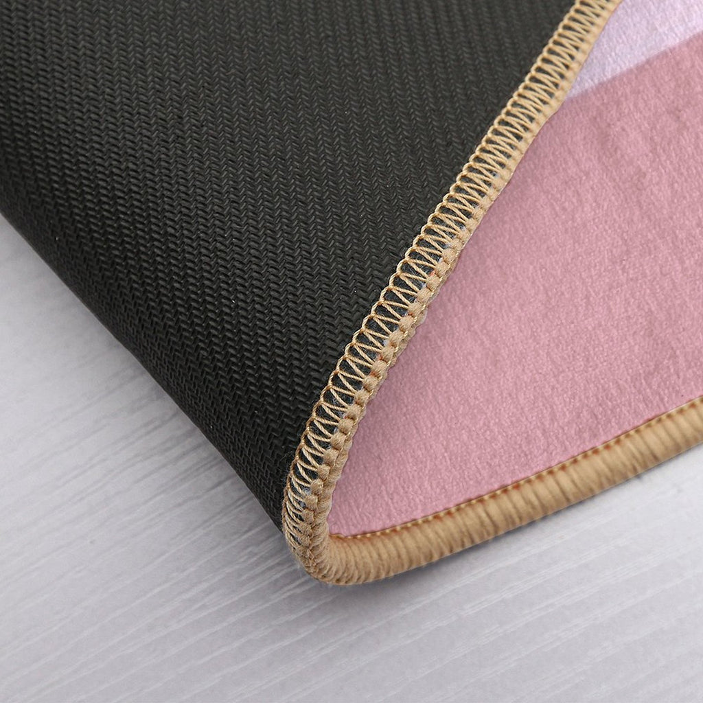 Strawberry And Blue Gum Stripes Durable Bath Mat