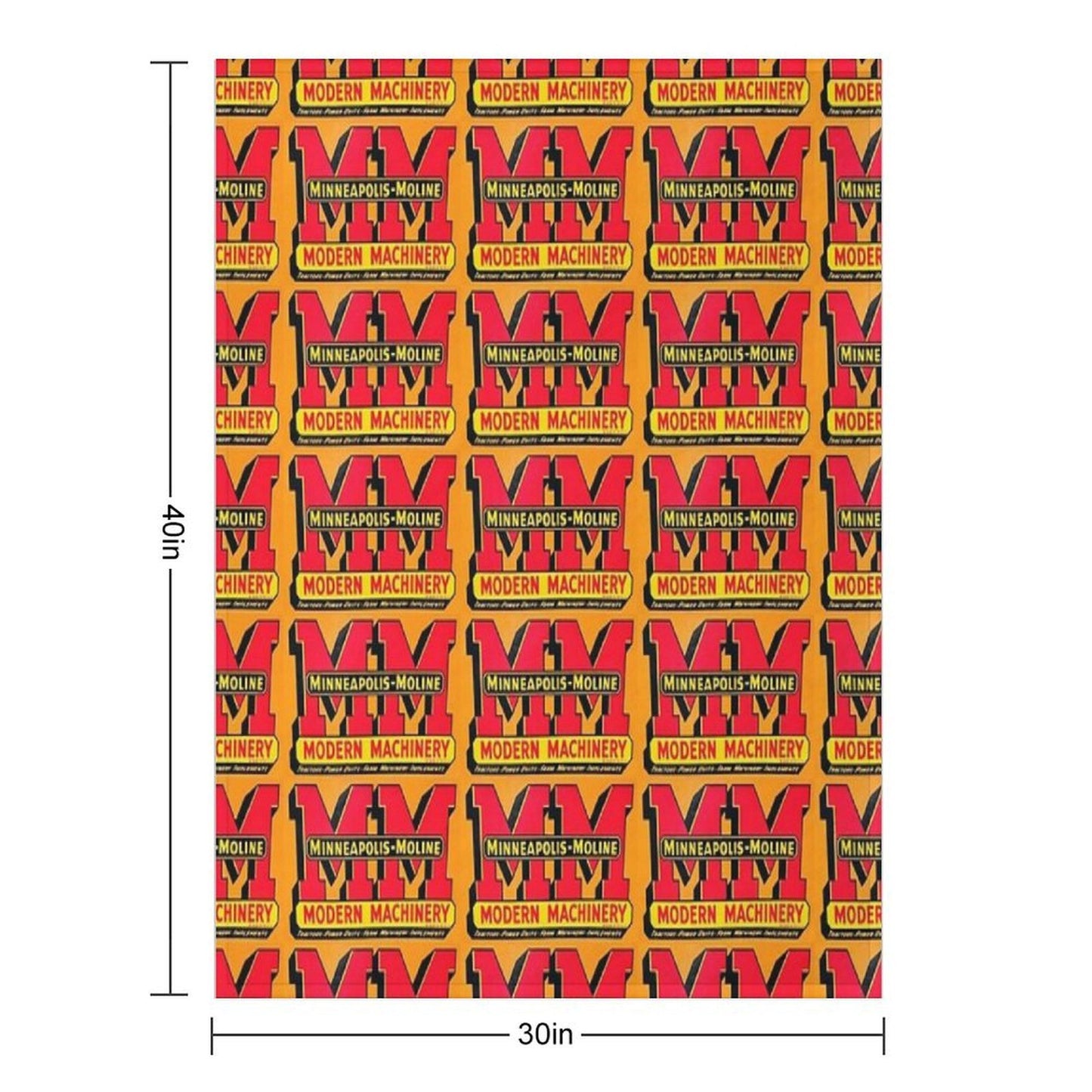 Minneapolis Moline Modern Machinery Versatility Throw Blanket
