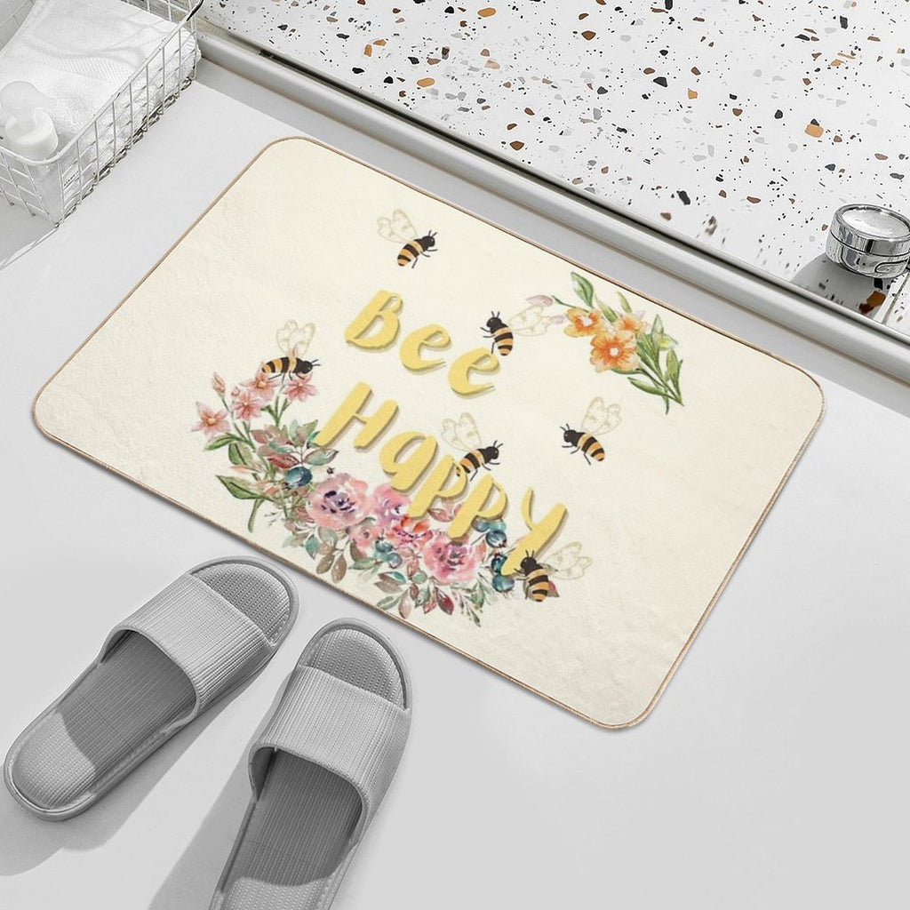 Bee Happy  Absorbent Bath Mat