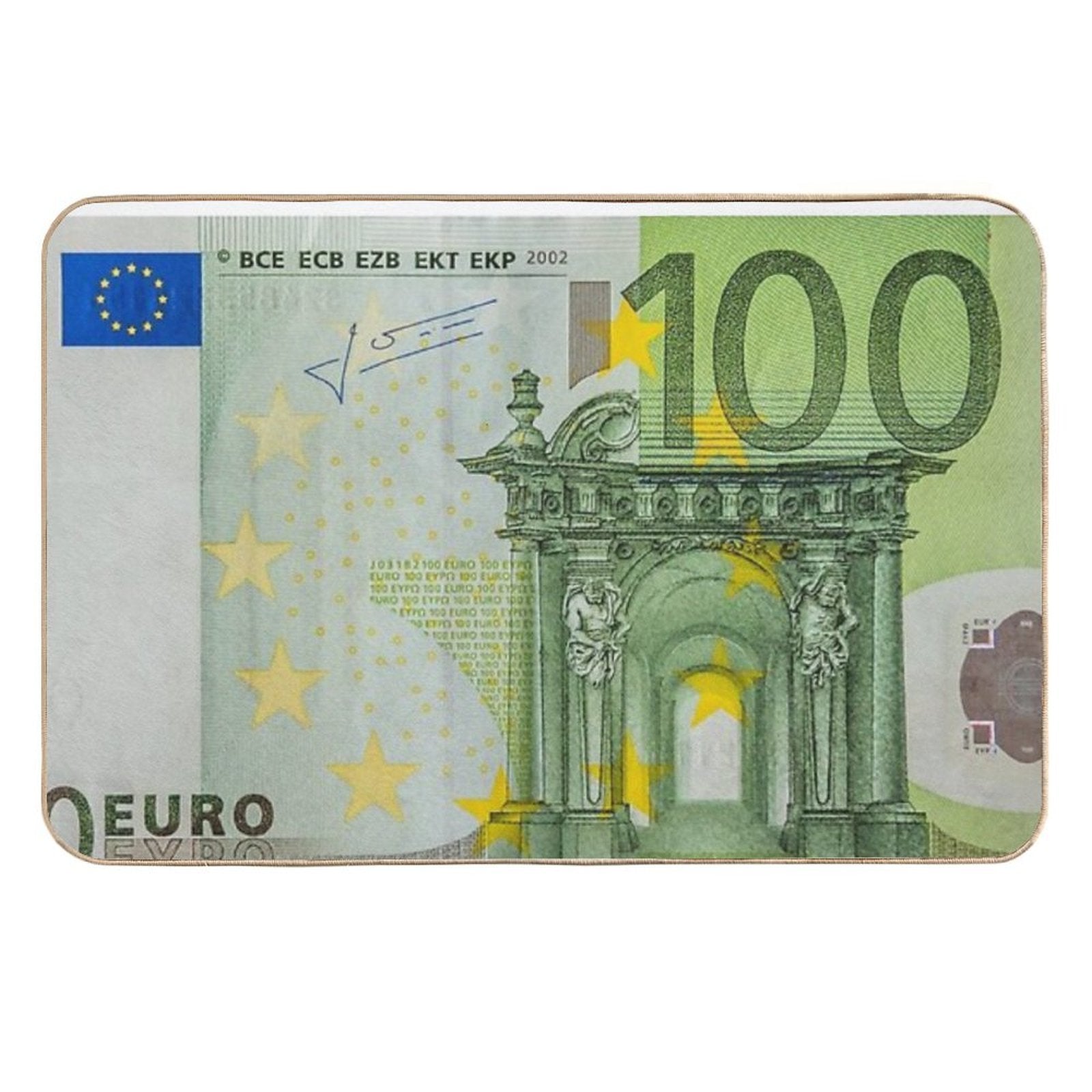 100 Euro Note for Good Luck  Versatile Bath Mat