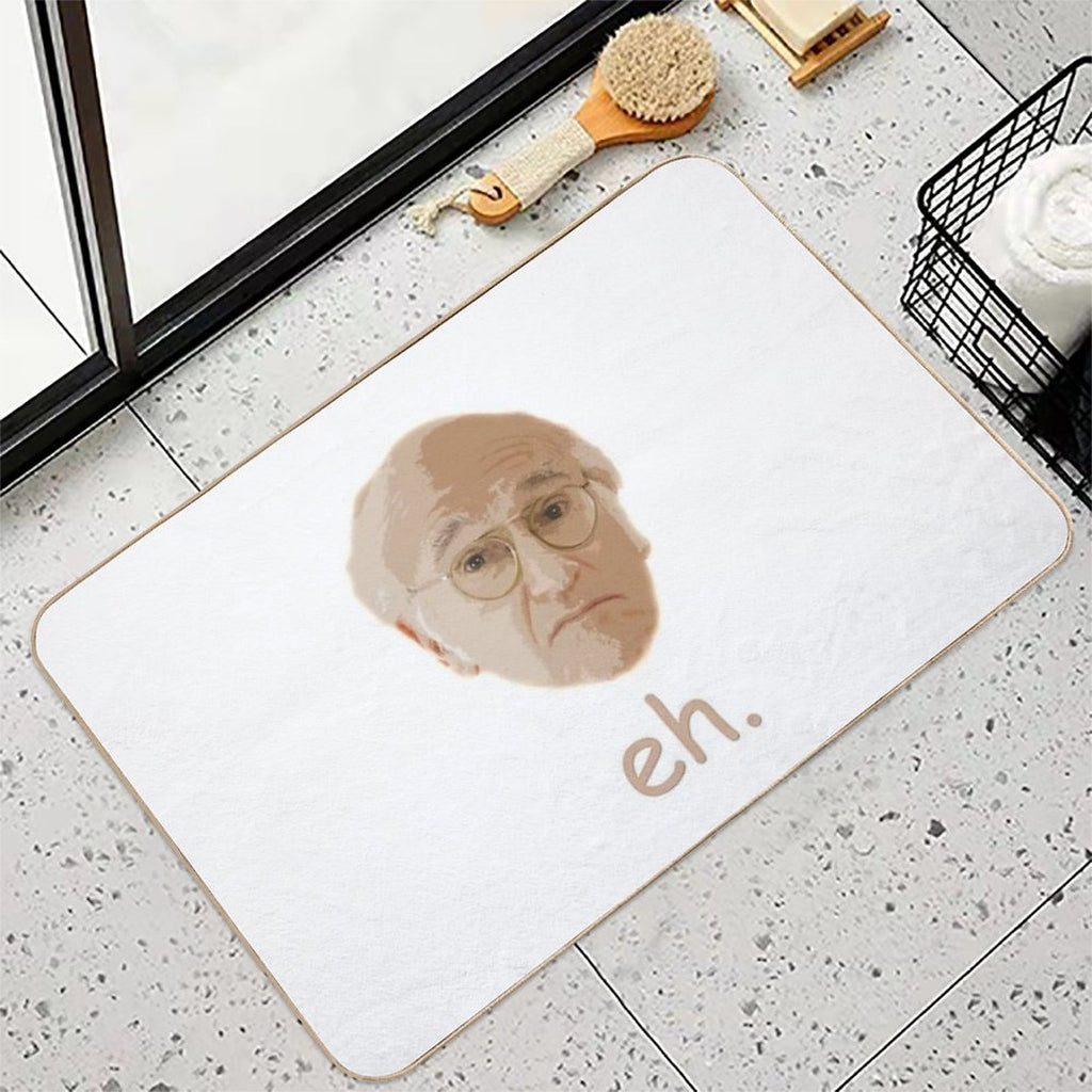 Larry David Eh.  Dirt-Trapping Bath Mat