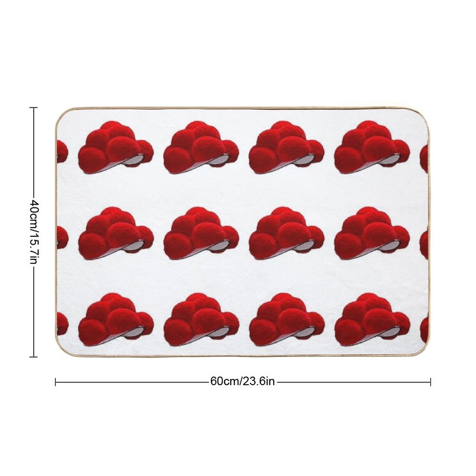 Black Forest Hat - Bollenhut 1.3  Easy Maintenance Bath Mat