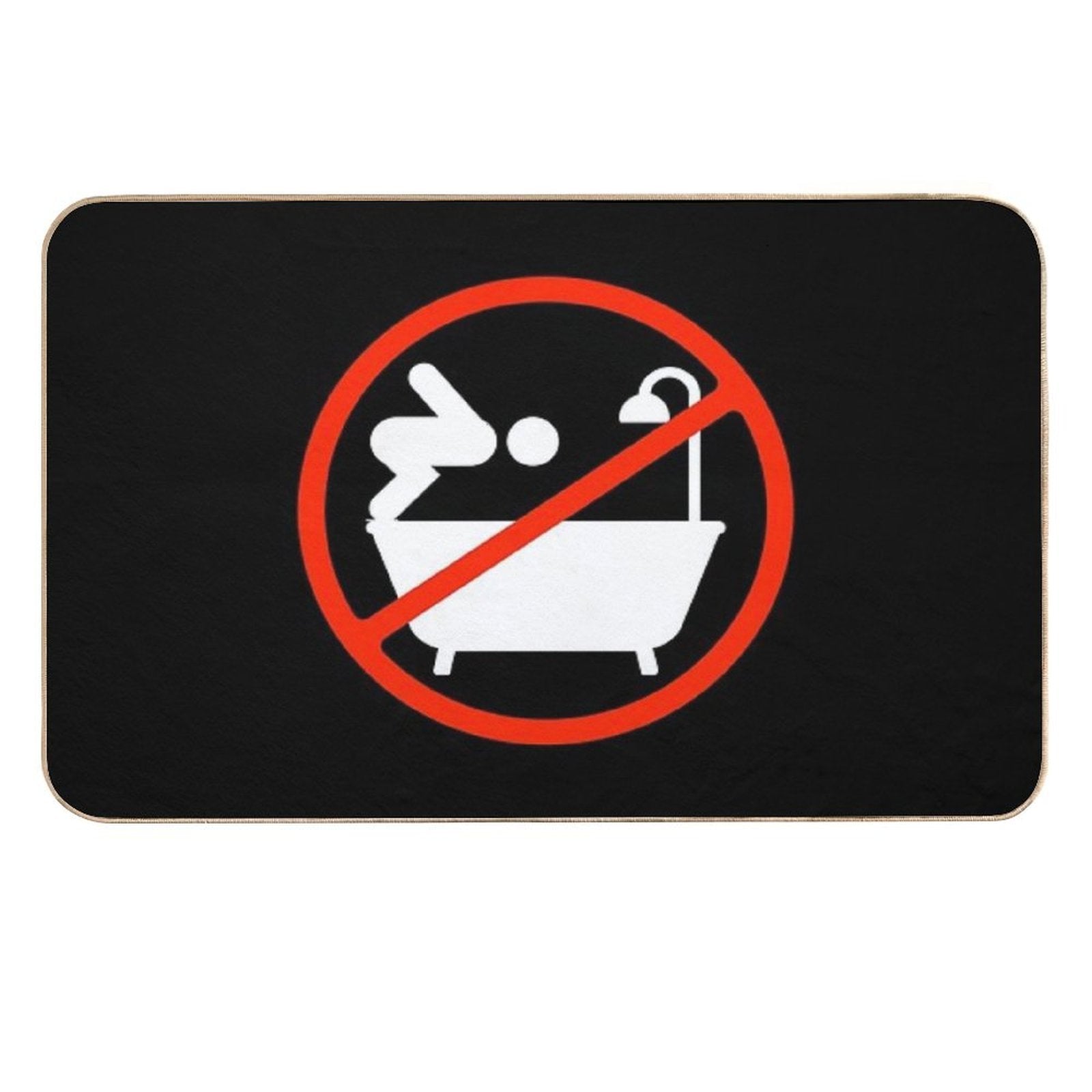 No Diving in The Bathtub  Odorless Bath Mat