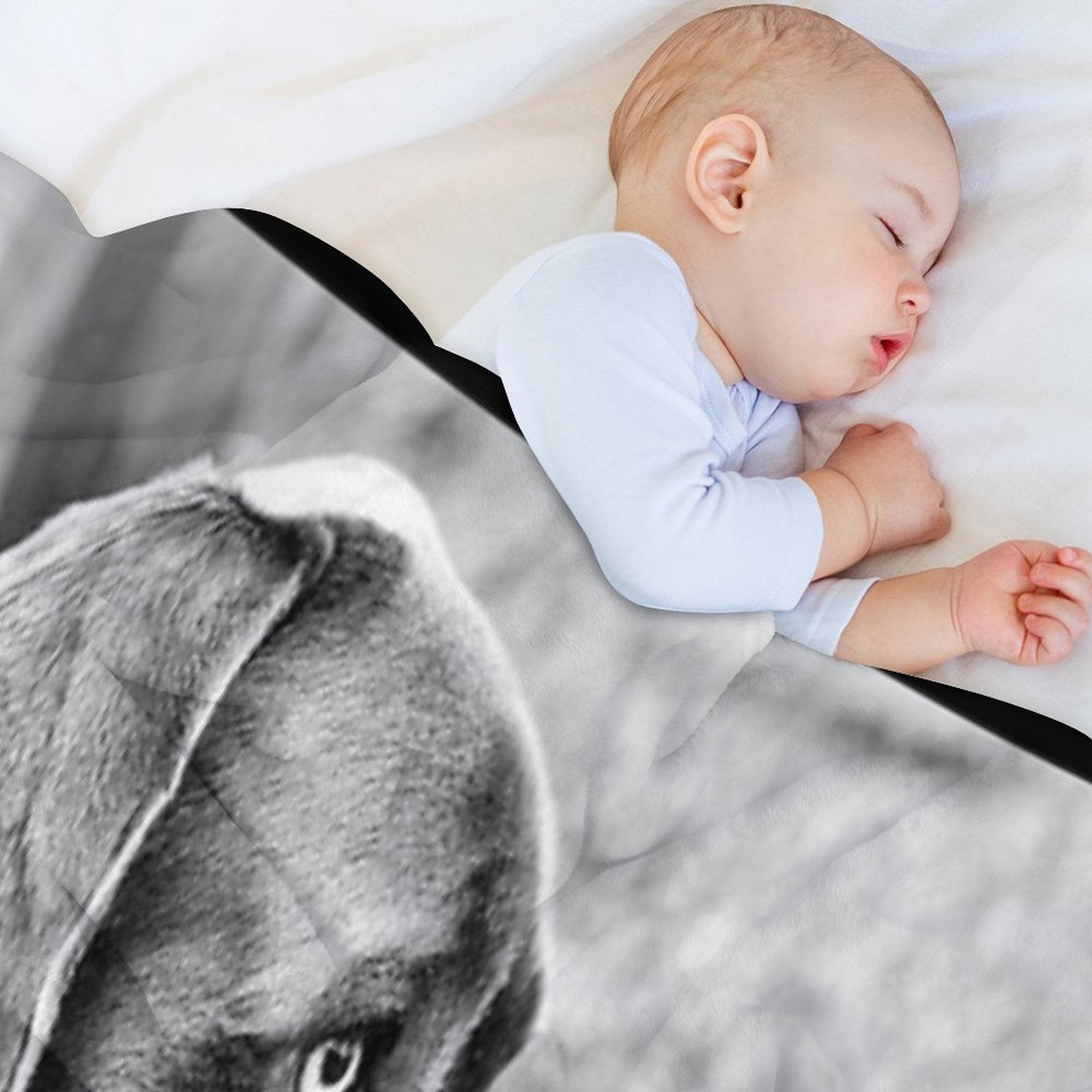 Blue Black Great Dane Wrinkle-free Throw Blanket