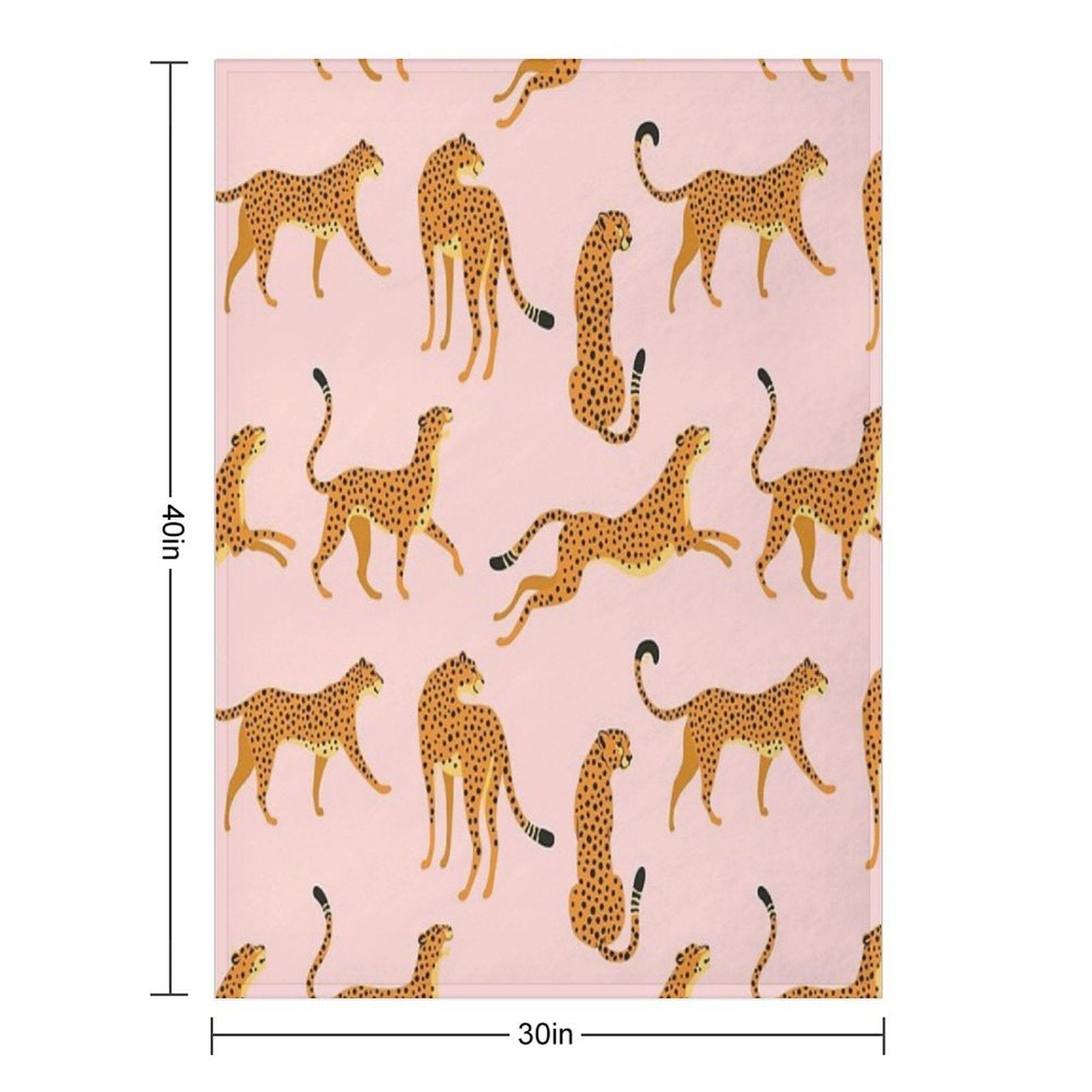 Pink Cheetah Pattern Wrinkle-free Throw Blanket