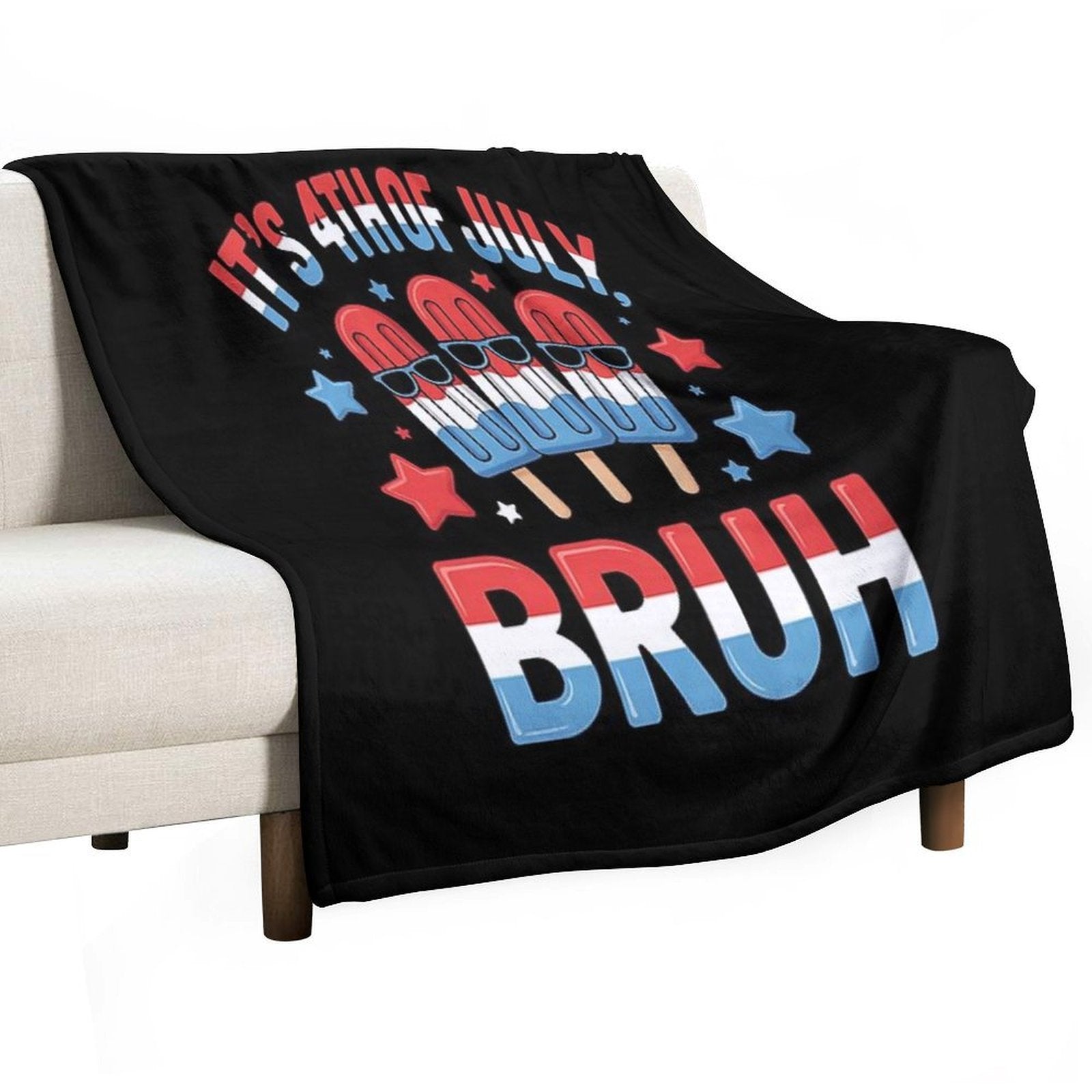 Bruh 4th Of July Popsicle All-season Throw Blanket