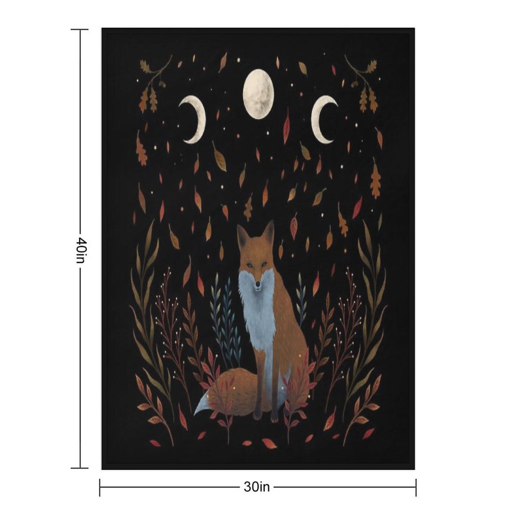 Autumn Fox Wrinkle-free Throw Blanket