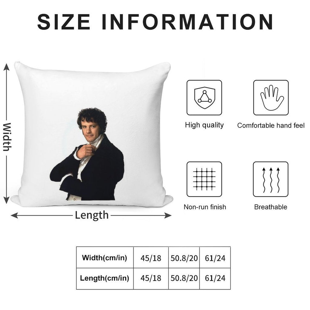Colin Firth As Mr Darcy in Pride & Prejudice Soft Skin-Friendly Throw Pillow