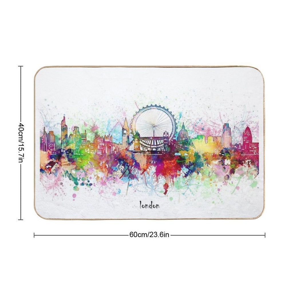 London Skyline  Repositionable Bath Mat