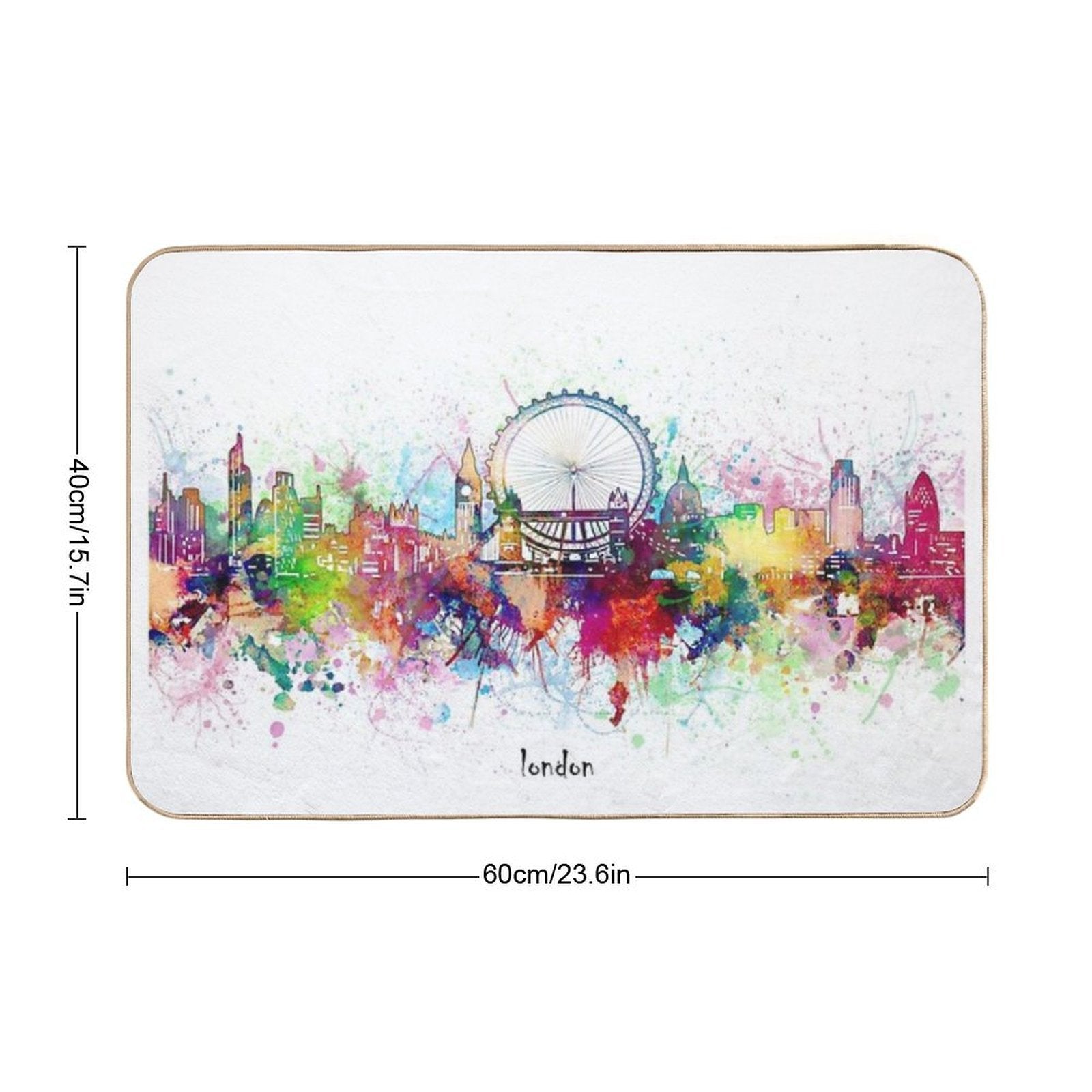 London Skyline  Repositionable Bath Mat
