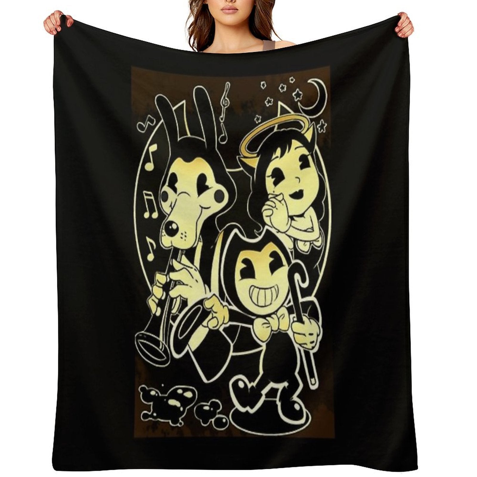 Bendy Boris And Alice Lightweight Throw Blanket