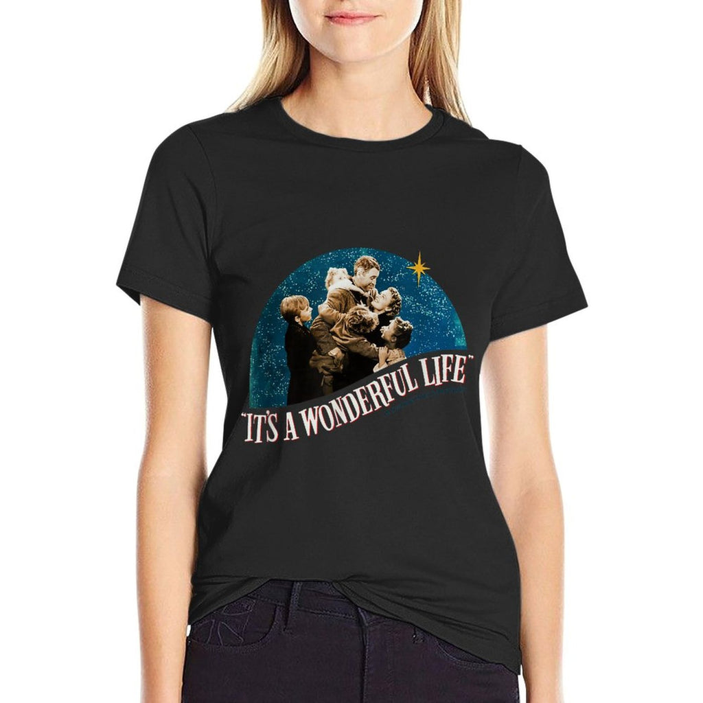 Vintage Christmas Classic Its A Wonderful Life  Cotton T-Shirt