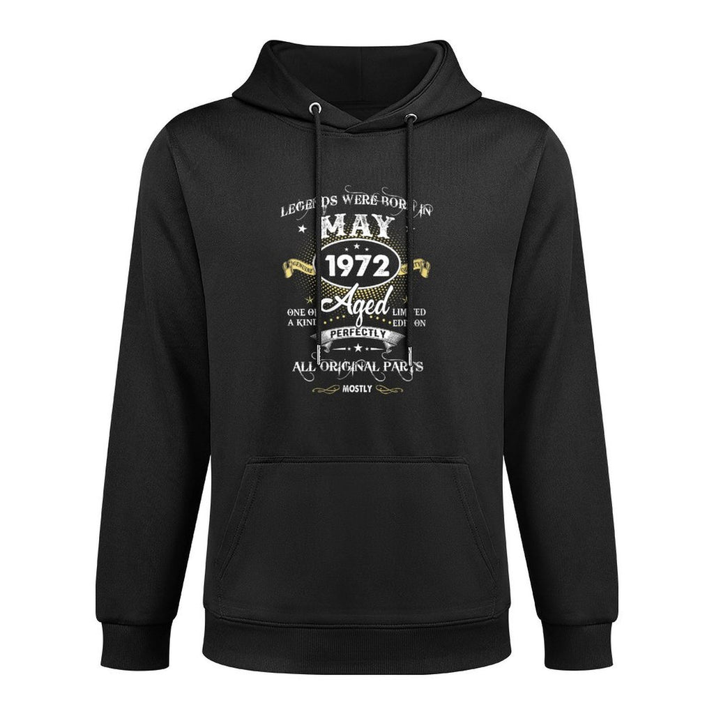 Womens Legends Were Born In May 1972 50th Birthday Funny Mens Breathable Fabric Hoodie