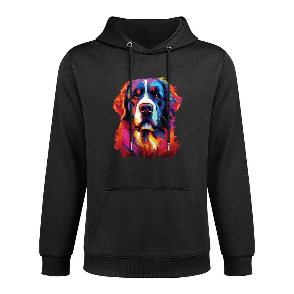 Watercolor Colorful St. Bernard Dog Moisture-Wicking Hoodie
