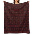 Gothic Vampire Pattern Sustainable Throw Blanket