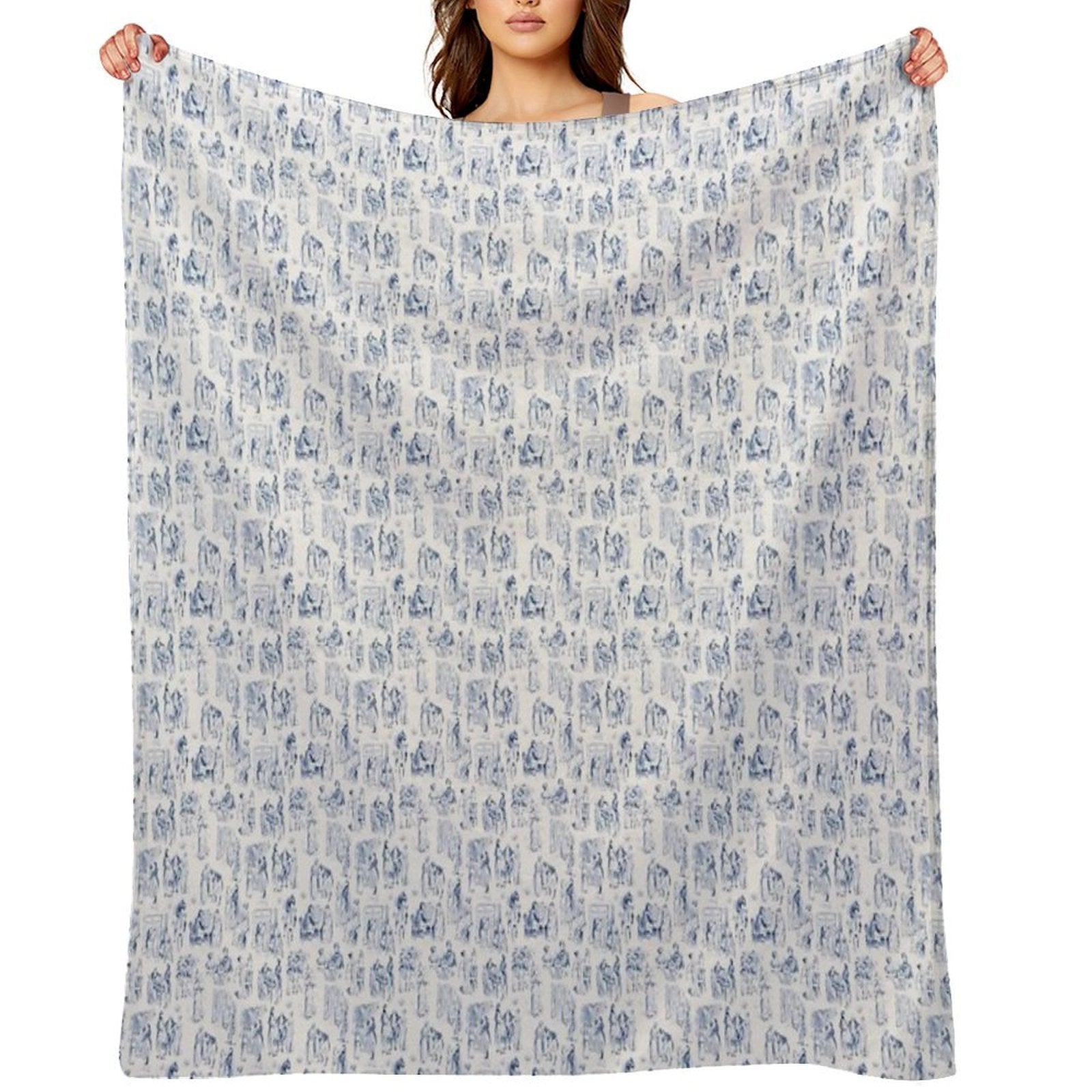 Pride And Prejudice Toile Compact Throw Blanket