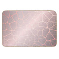 Rose Gold Abstract Shapes  Easy Maintenance Bath Mat