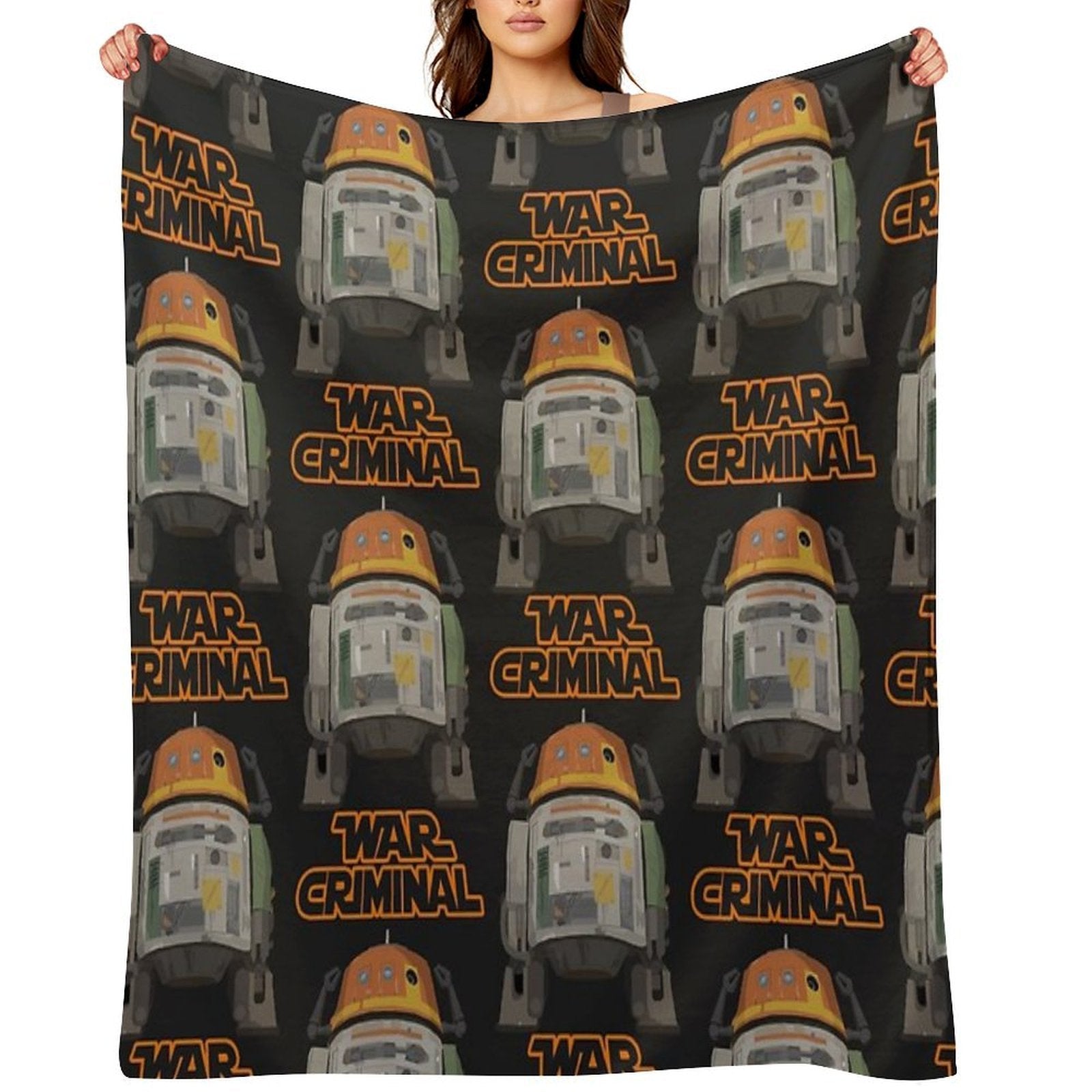Chopper War Criminal Sustainable Throw Blanket
