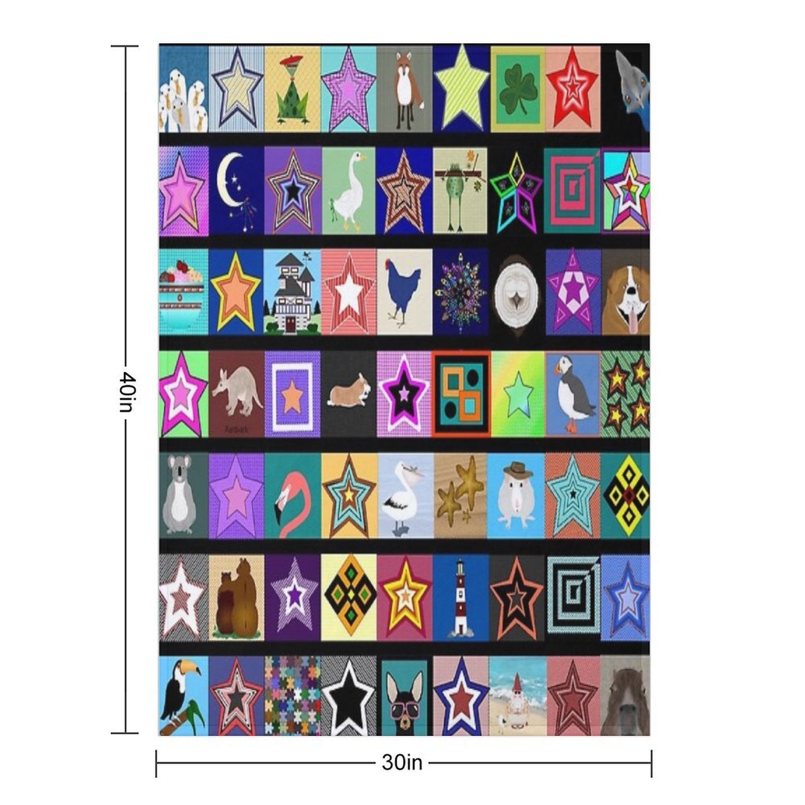 Collage Eco-conscious Throw Blanket