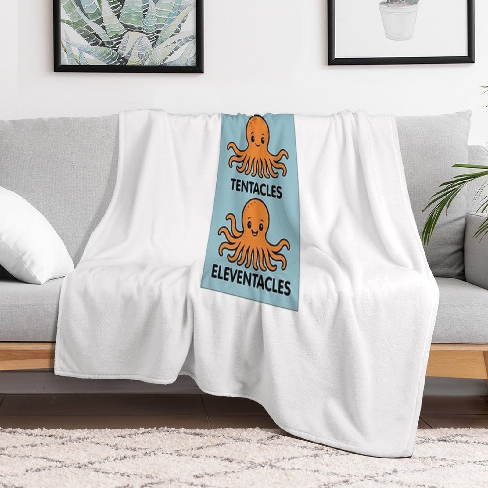 Sea Creatures Octopus, Durable Throw Blanket