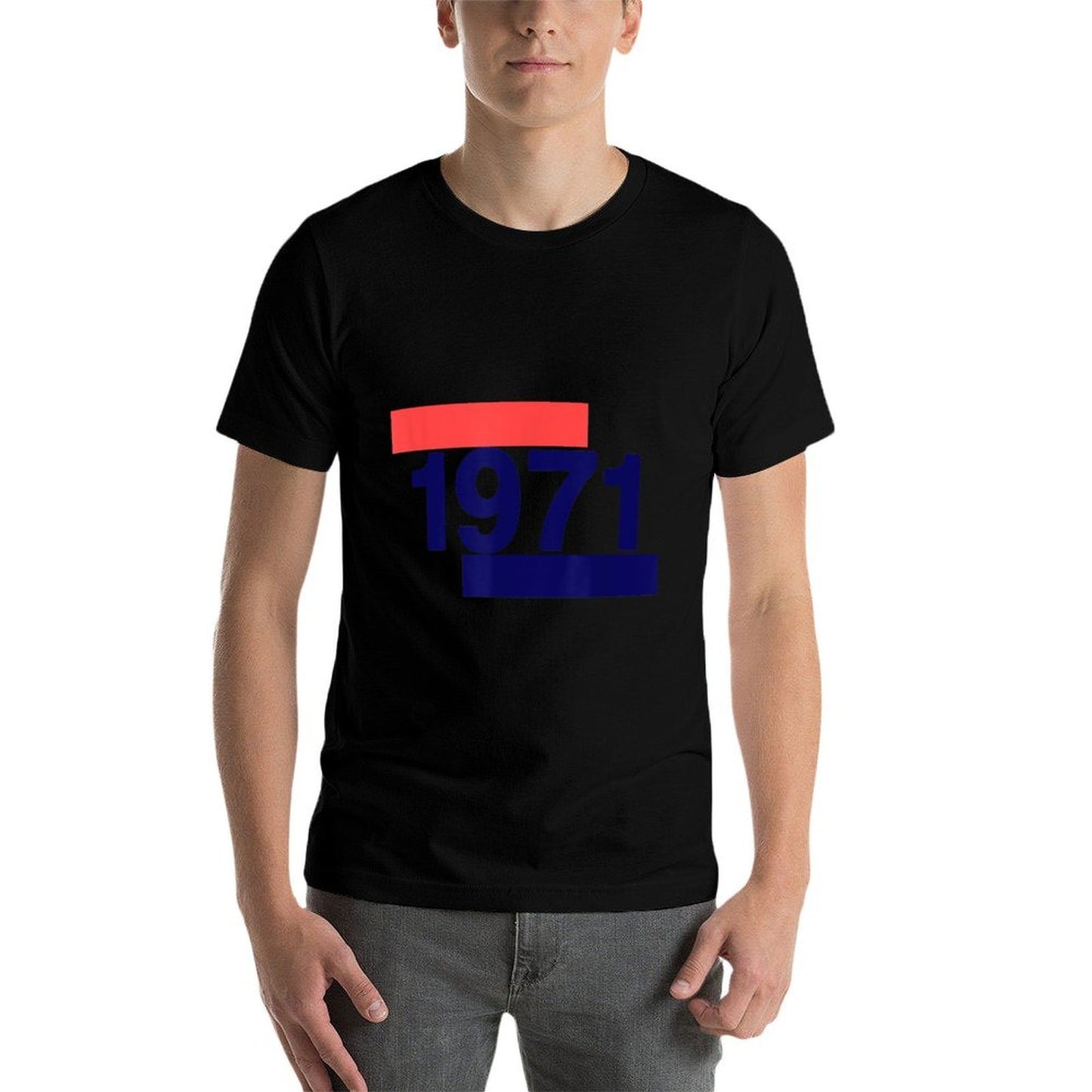 1971 50th Birthday  Oversized Silhouette T-Shirt