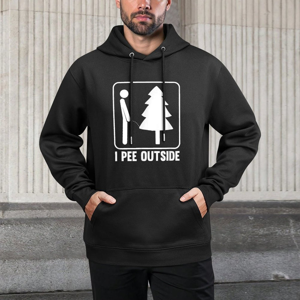 I Pee Outside Funny Camping Breathable Fabric Hoodie