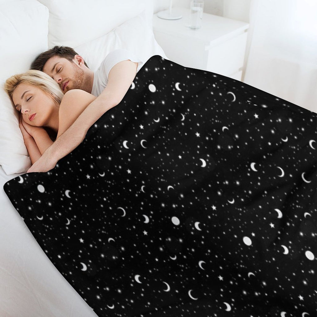 Black Universe Lightweight Throw Blanket