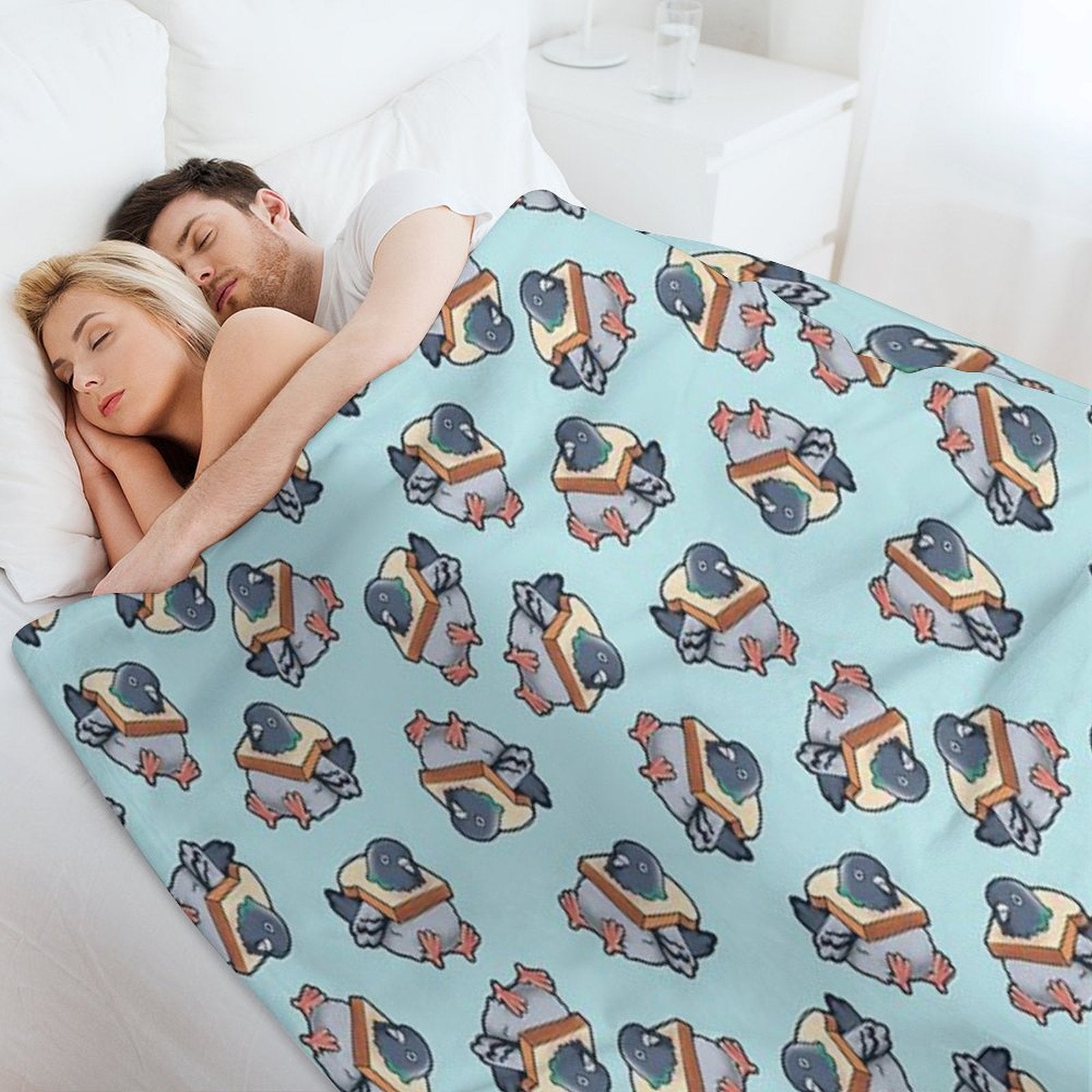 Hungry Pigeon Premium Throw Blanket