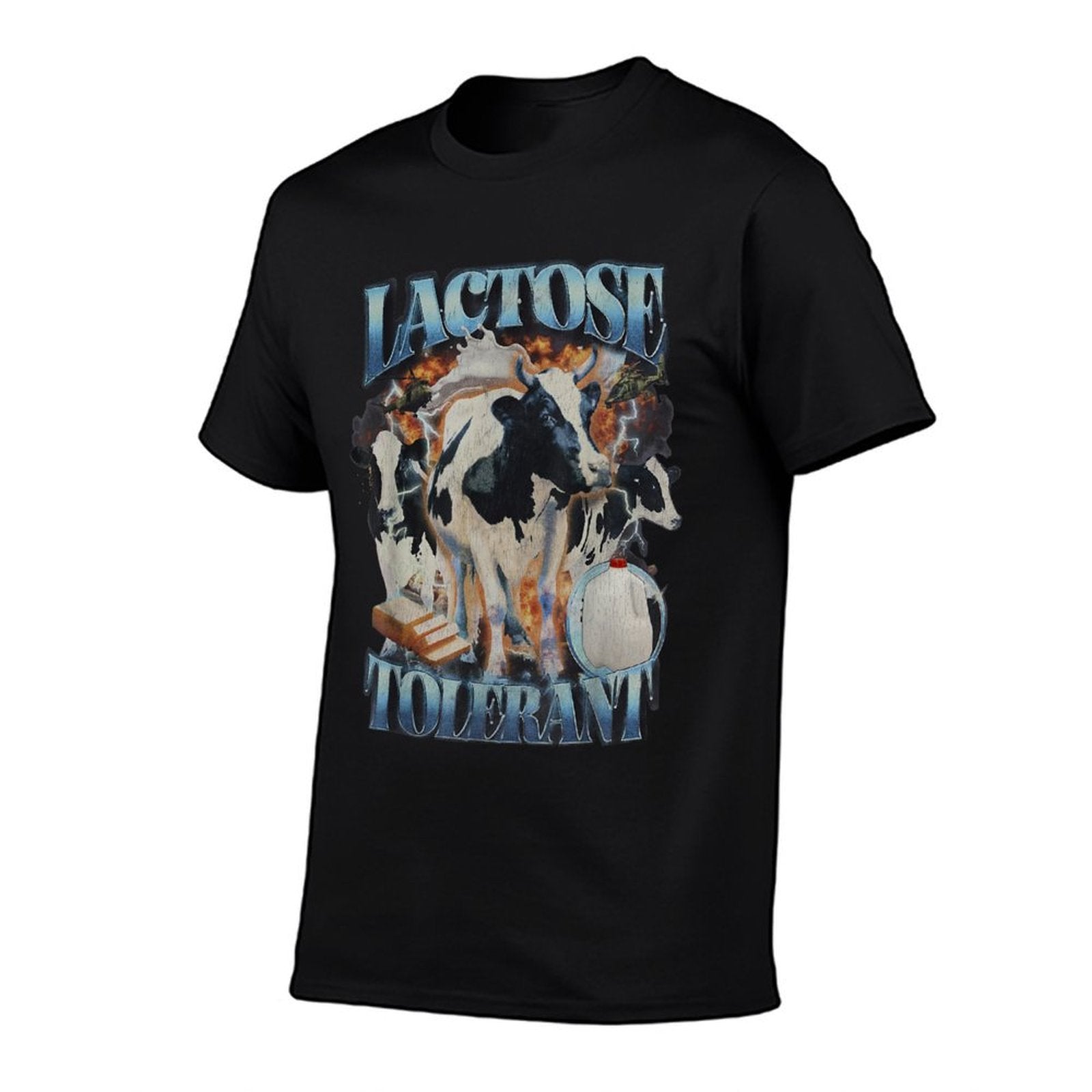 Lactose Tolerant Funny Cow Farm Milk Men Women  Graphic-printed T-Shirt