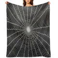 Spider Web Halloween Wrinkle-free Throw Blanket