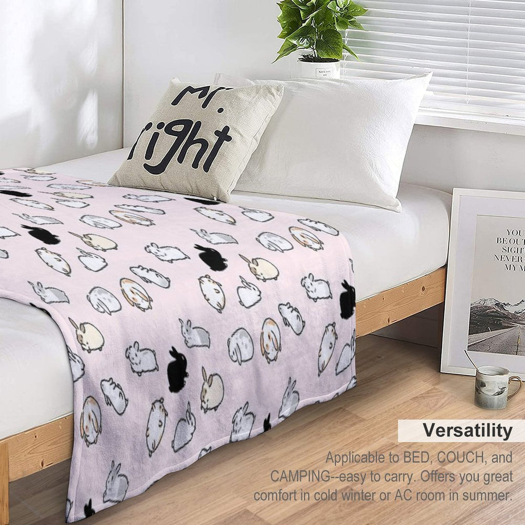 Bunny Rabbits Easy Care Throw Blanket
