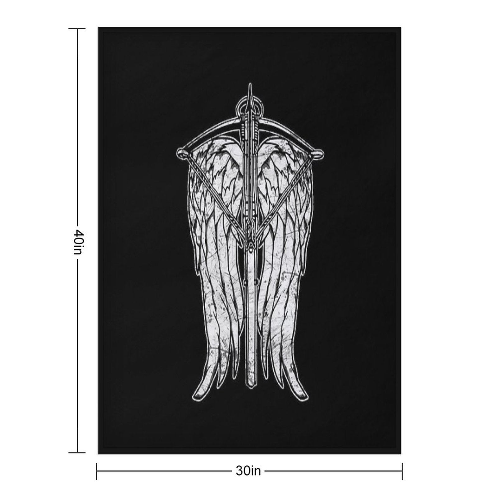 Angel Wings And Crossbow (Dirty) Compact Throw Blanket