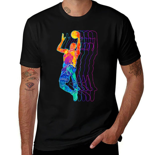 Retro Basketball Player Gift for Men Boys Kids  Soft T-Shirt