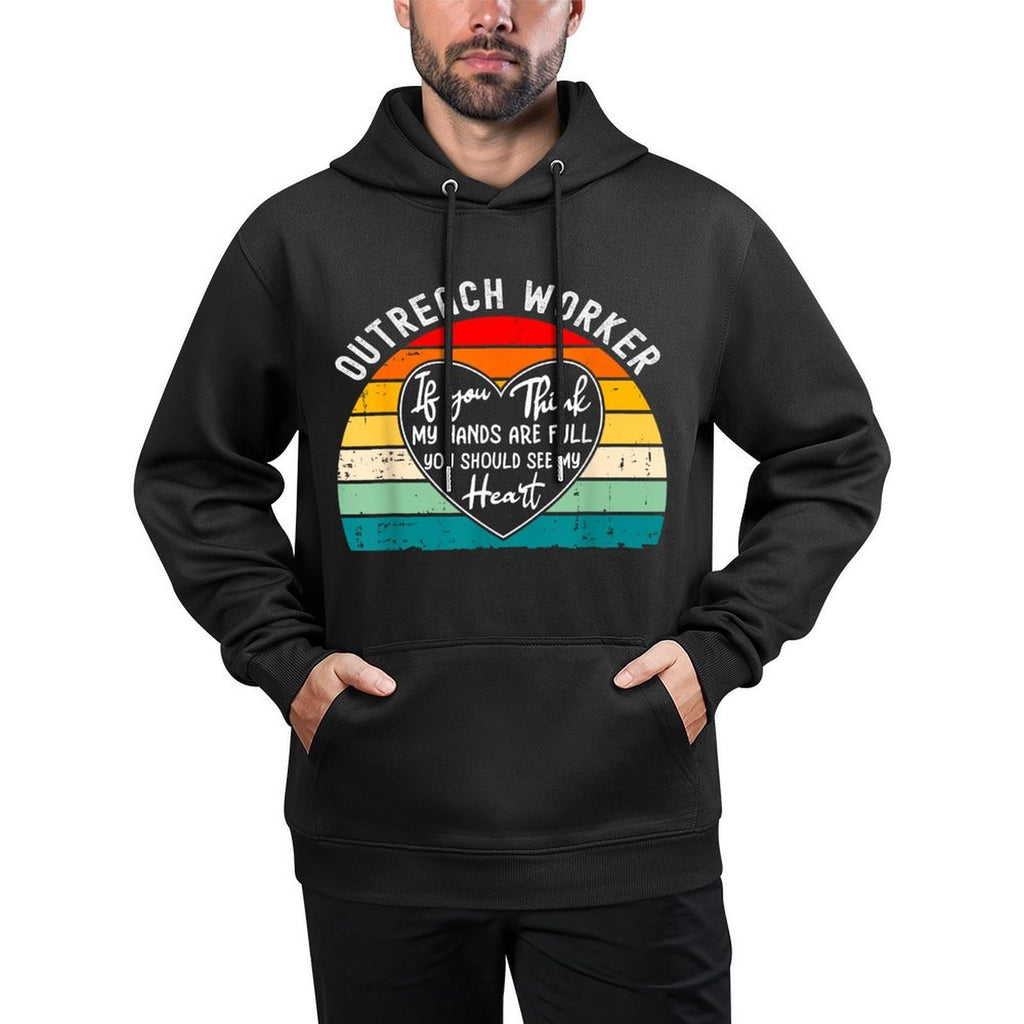 Outreach Worker Appreciation - You Should See My Heart Cotton-Polyester Blend Hoodie