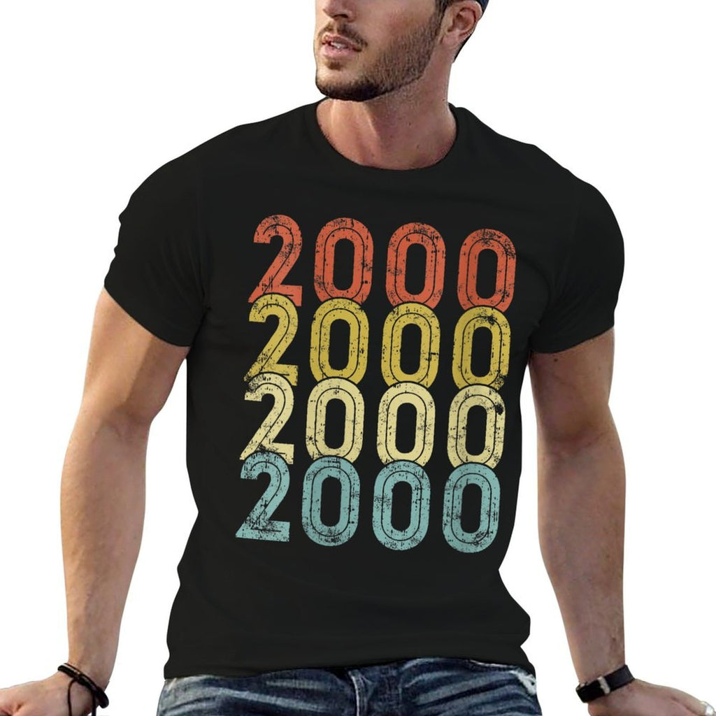 Womens 25 Year Old Birthday Vintage 2000 25th Birthday  Wrinkle-resistant T-Shirt