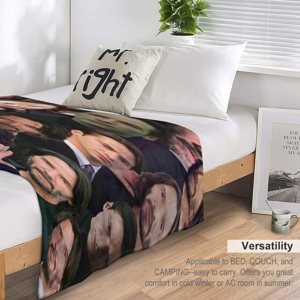 Keanu Reeves Photo Collage Premium Throw Blanket