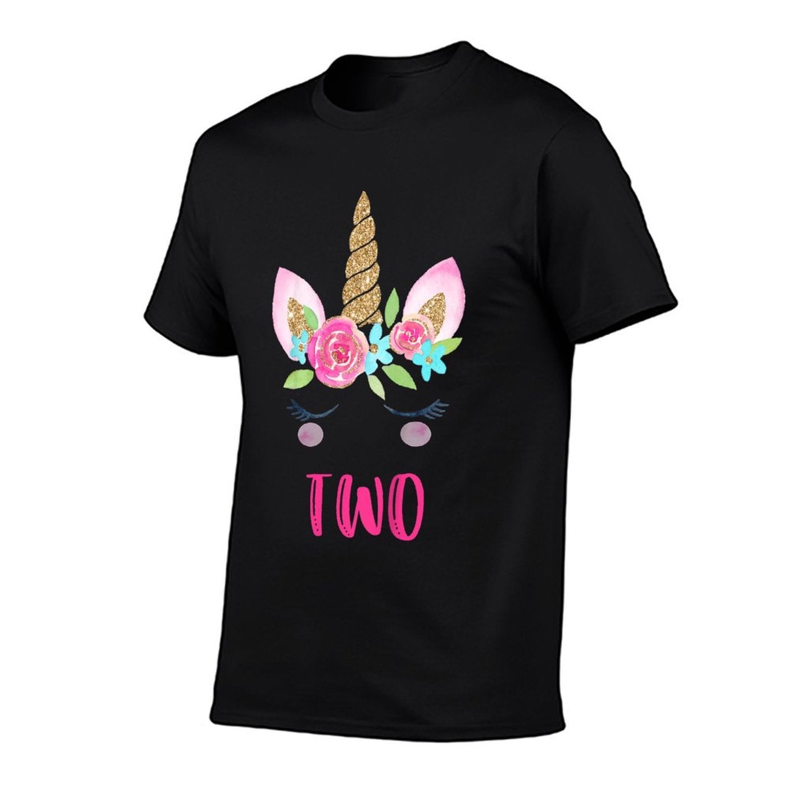 Kids Two Unicorn Birthday Girl 2 Year Old Cute  High-quality Stitching T-Shirt