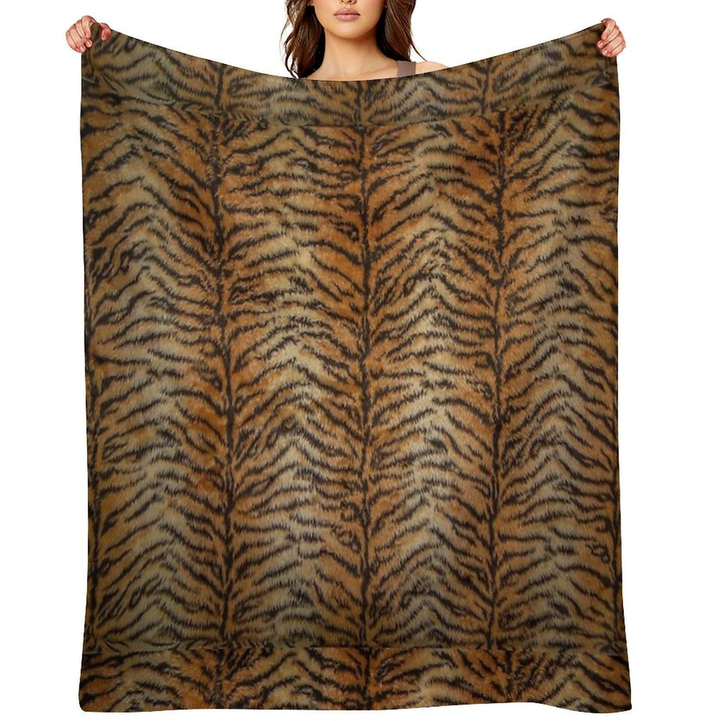 Tiger Stripes Big Cat Fur Pattern Animal Print Eco-conscious Throw Blanket