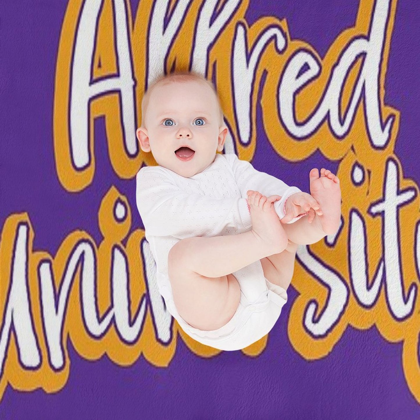 Alfred University Saxons Sustainable Throw Blanket