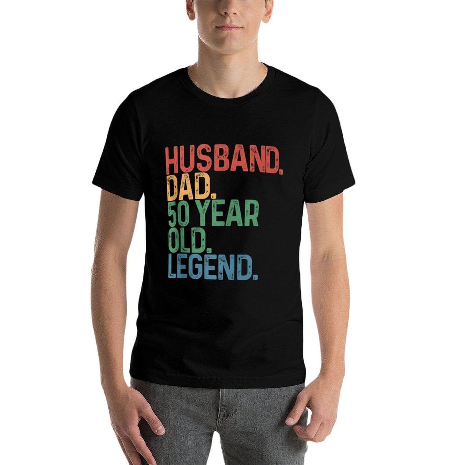 50th Birthday Decoration Gift Husband Vintage Dad 1973 Funny  Trendy Pattern T-Shirt